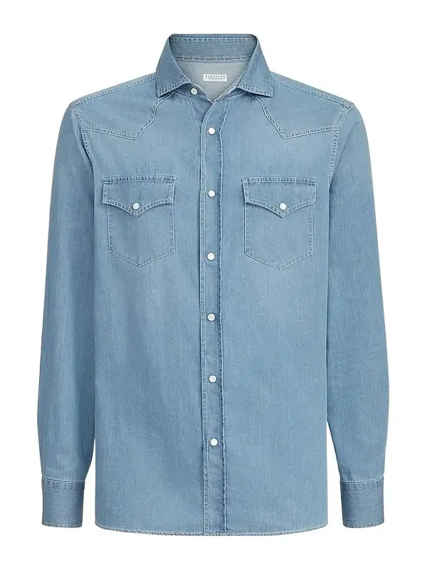 Men's Lightweight Denim Western Shirt