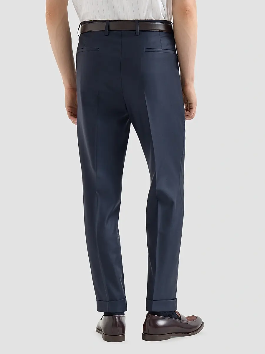 Brunello Cucinelli Men's Super 150s Virgin Wool Four Season Batavia Trousers | Thumbnail 4