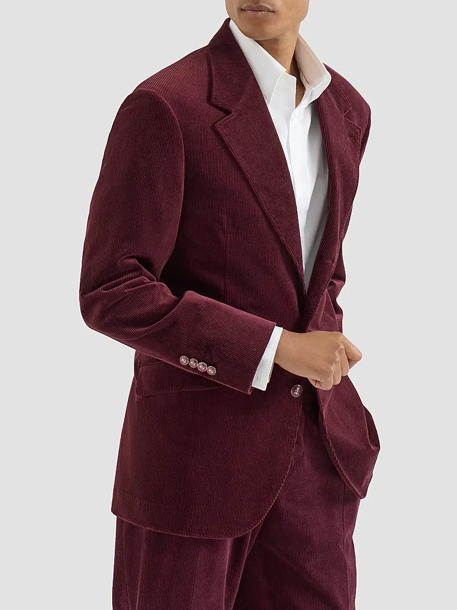 Brunello Cucinelli Men's Comfort Cotton and Cashmere Corduroy Cavallo Tailor Blazer | Thumbnail 3