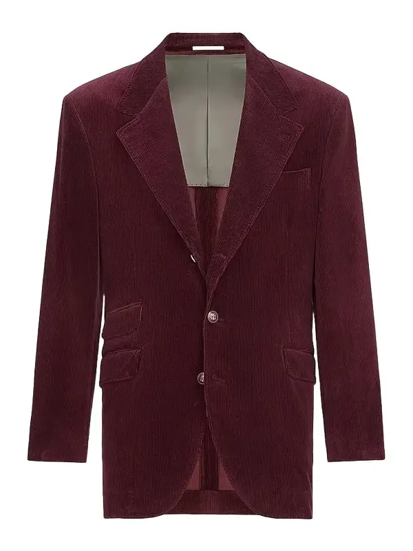 Brunello Cucinelli Men's Comfort Cotton and Cashmere Corduroy Cavallo Tailor Blazer