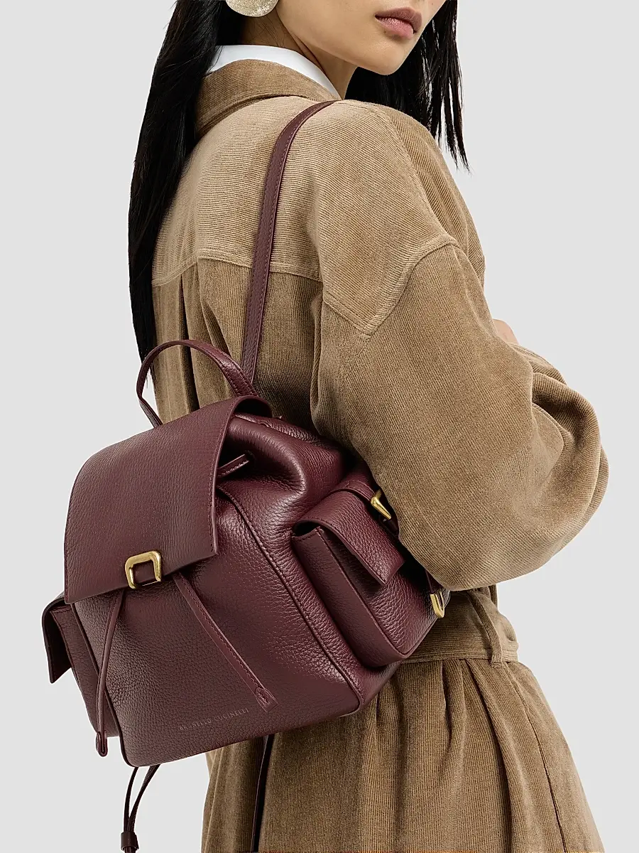 Brunello Cucinelli Women's Deerskin Sartorial Backpack | Thumbnail 2 Brunello Cucinelli Women's Deerskin Sartorial Backpack | Thumbnail 2