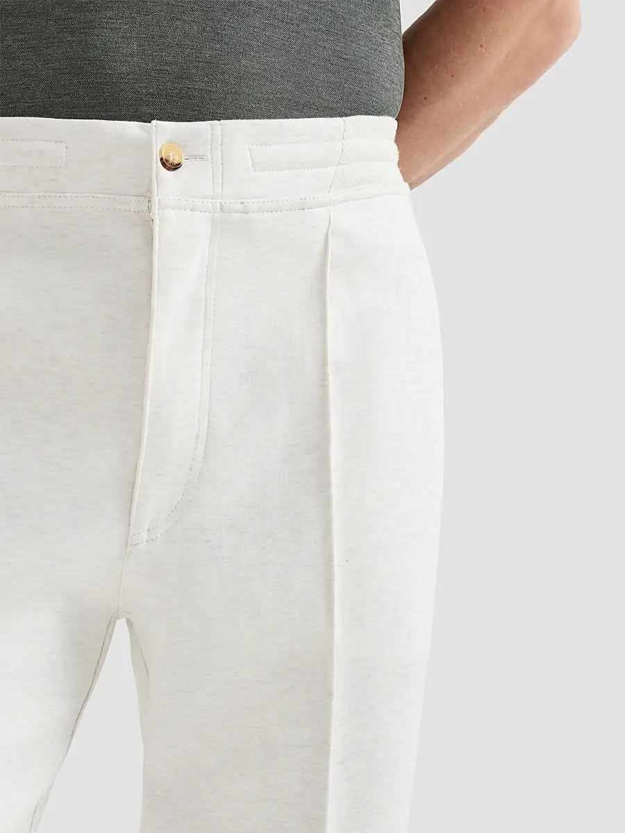 Brunello Cucinelli Men's Techno Cotton French Terry Double Cloth Trousers | Thumbnail 6 Brunello Cucinelli Men's Techno Cotton French Terry Double Cloth Trousers | Thumbnail 6