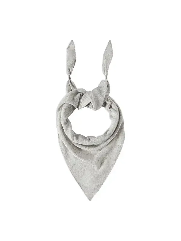 Women's Cashmere Scarf with Shiny Details - Light Grey
