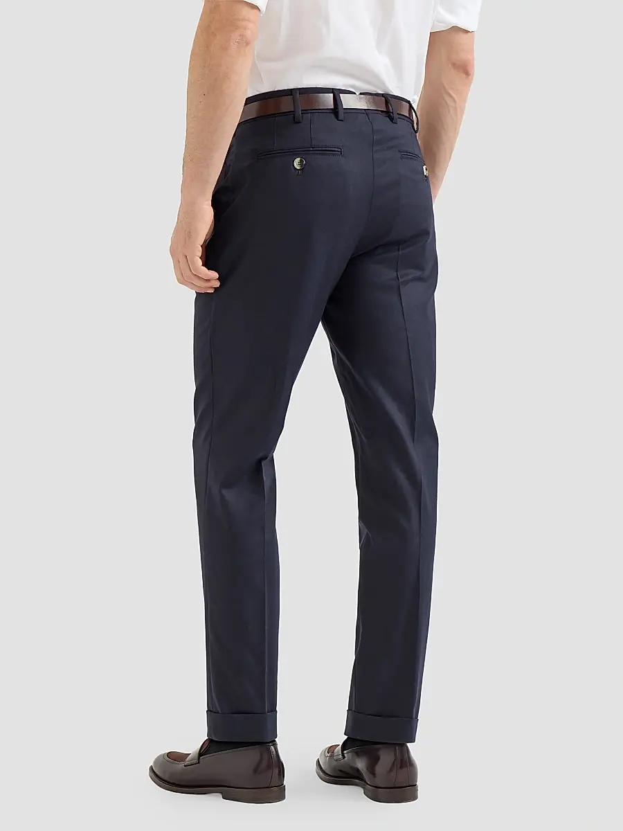 Brunello Cucinelli Men's Virgin Wool Flannel Italian Fit Trousers | Thumbnail 3 Brunello Cucinelli Men's Virgin Wool Flannel Italian Fit Trousers | Thumbnail 3