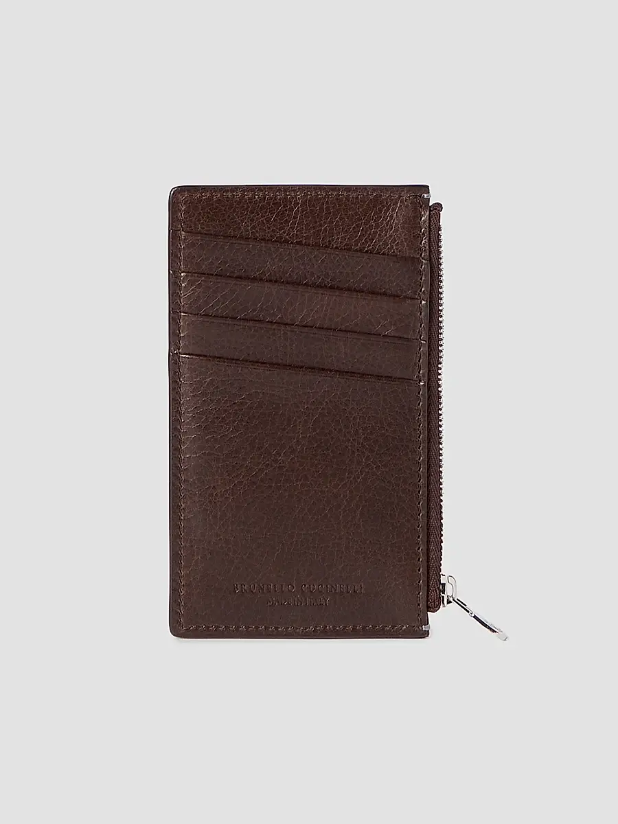 Brunello Cucinelli Grained Leather Travel Pochette | Thumbnail 2 Brunello Cucinelli Grained Leather Travel Pochette | Thumbnail 2