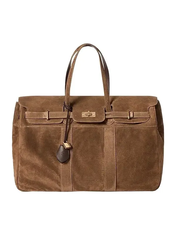 Women's Explorer Travel Tote Bag in Suede - Caramel Women's Explorer Travel Tote Bag in Suede - Caramel