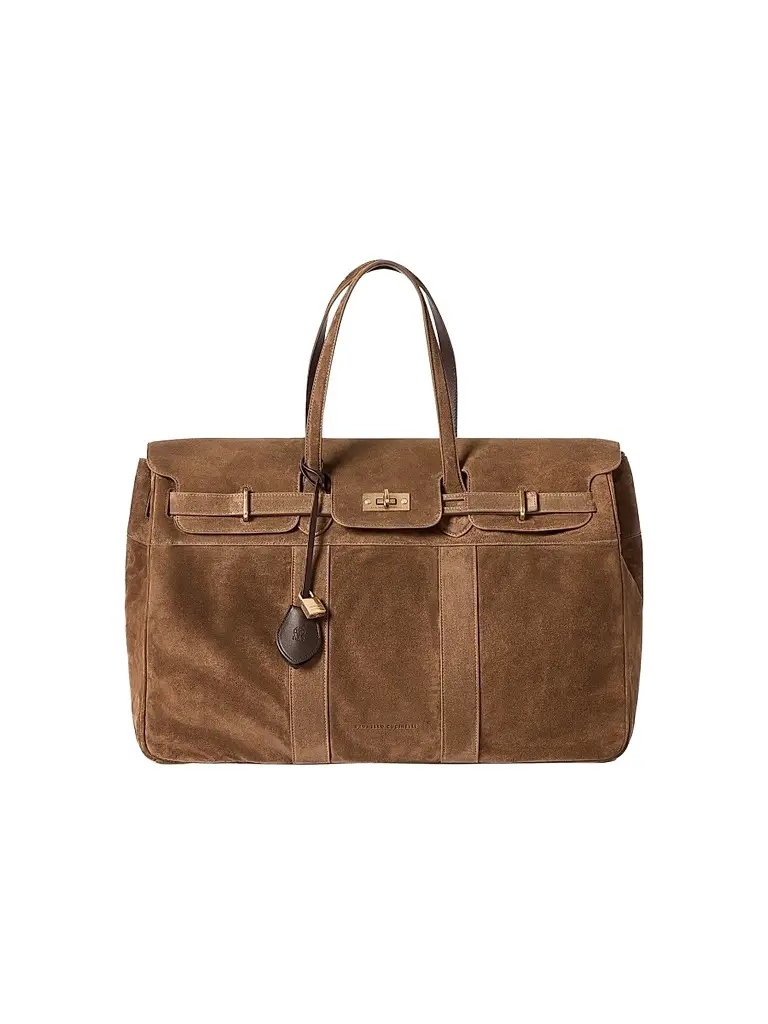Brunello Cucinelli Women's Explorer Travel Tote Bag in Suede - Caramel | Image 1 Brunello Cucinelli Women's Explorer Travel Tote Bag in Suede - Caramel | Image 1