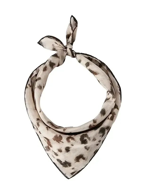 Women's Lynx Print Silk Foulard Women's Lynx Print Silk Foulard