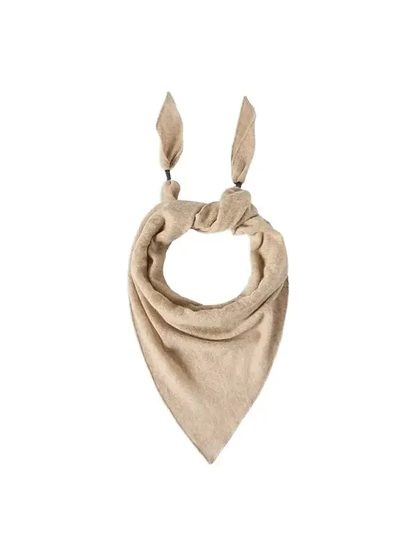 Women's Cashmere Scarf with Shiny Details - Beige