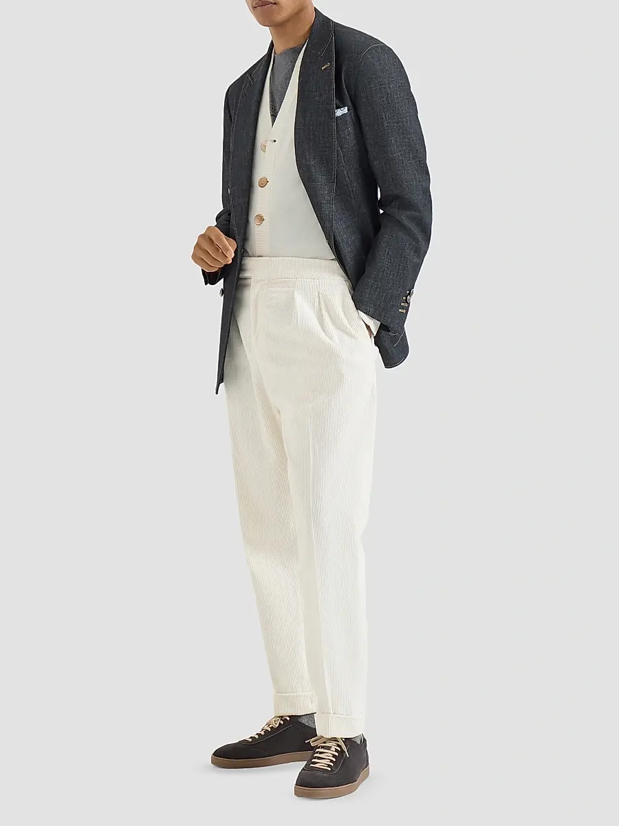 Brunello Cucinelli Men's Cashmere Cardigan | Thumbnail 2 Brunello Cucinelli Men's Cashmere Cardigan | Thumbnail 2