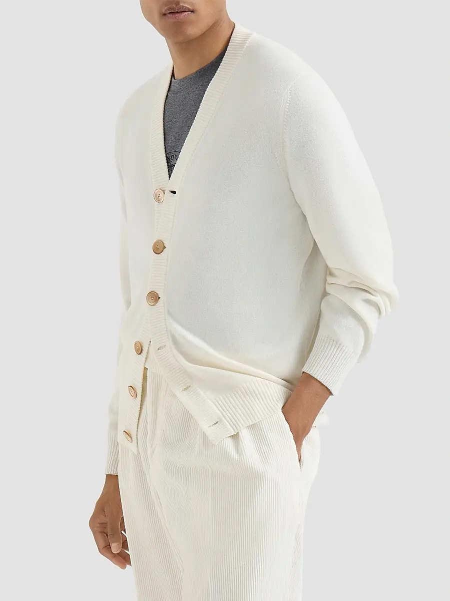 Brunello Cucinelli Men's Cashmere Cardigan | Thumbnail 3 Brunello Cucinelli Men's Cashmere Cardigan | Thumbnail 3