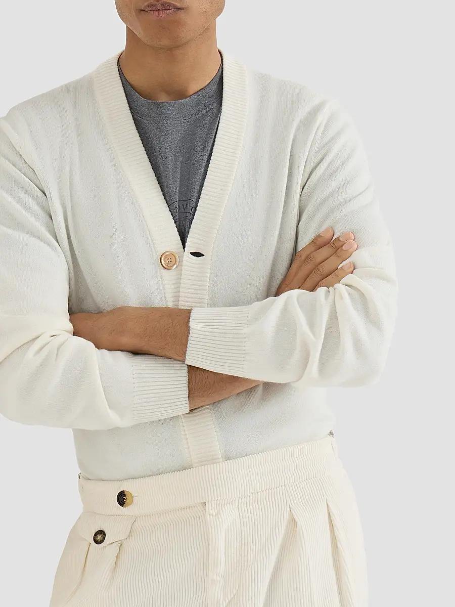 Brunello Cucinelli Men's Cashmere Cardigan | Thumbnail 5 Brunello Cucinelli Men's Cashmere Cardigan | Thumbnail 5
