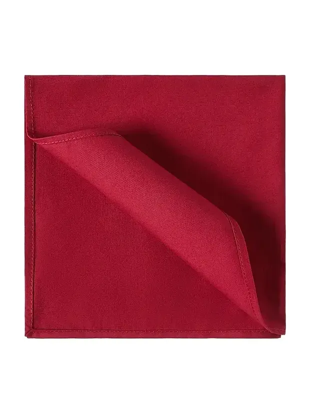 Men's Red Cotton Twill Pocket Square for Tuxedo Men's Red Cotton Twill Pocket Square for Tuxedo
