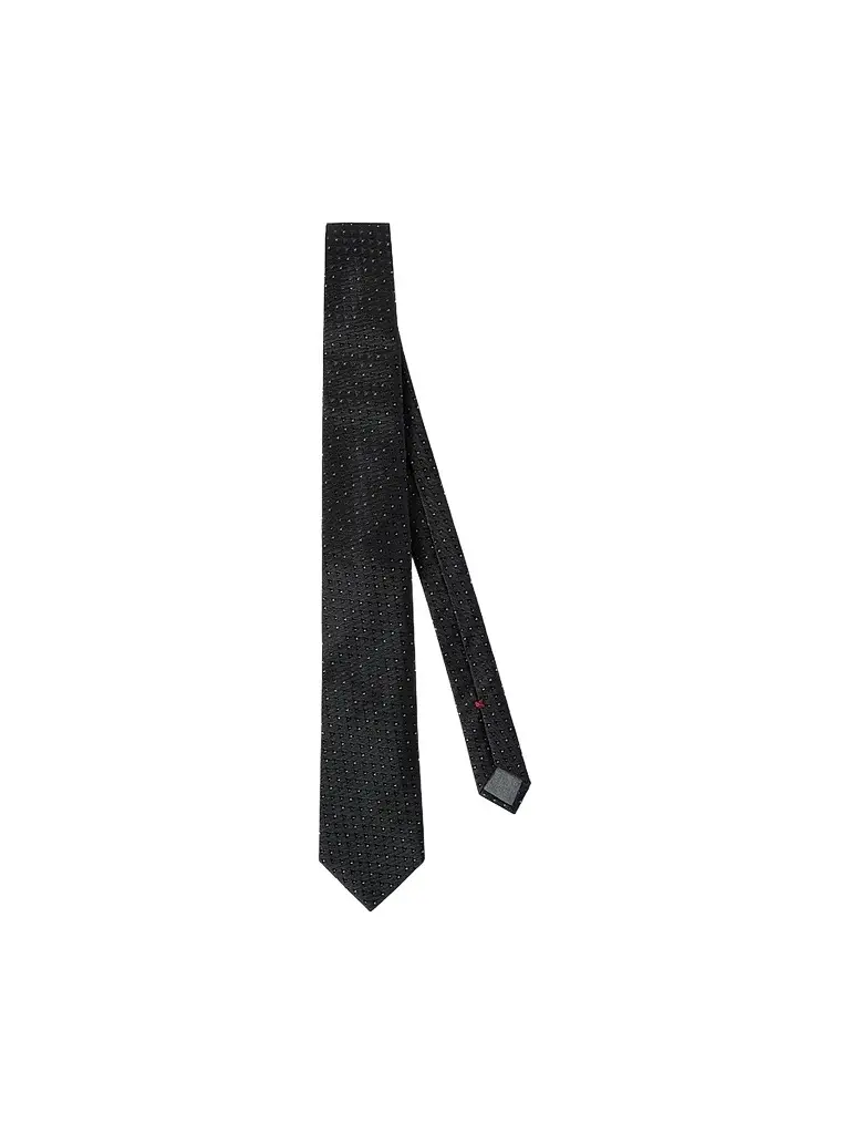 Brunello Cucinelli Men's Patterned Silk Tie - Black | Image 1 Brunello Cucinelli Men's Patterned Silk Tie - Black | Image 1