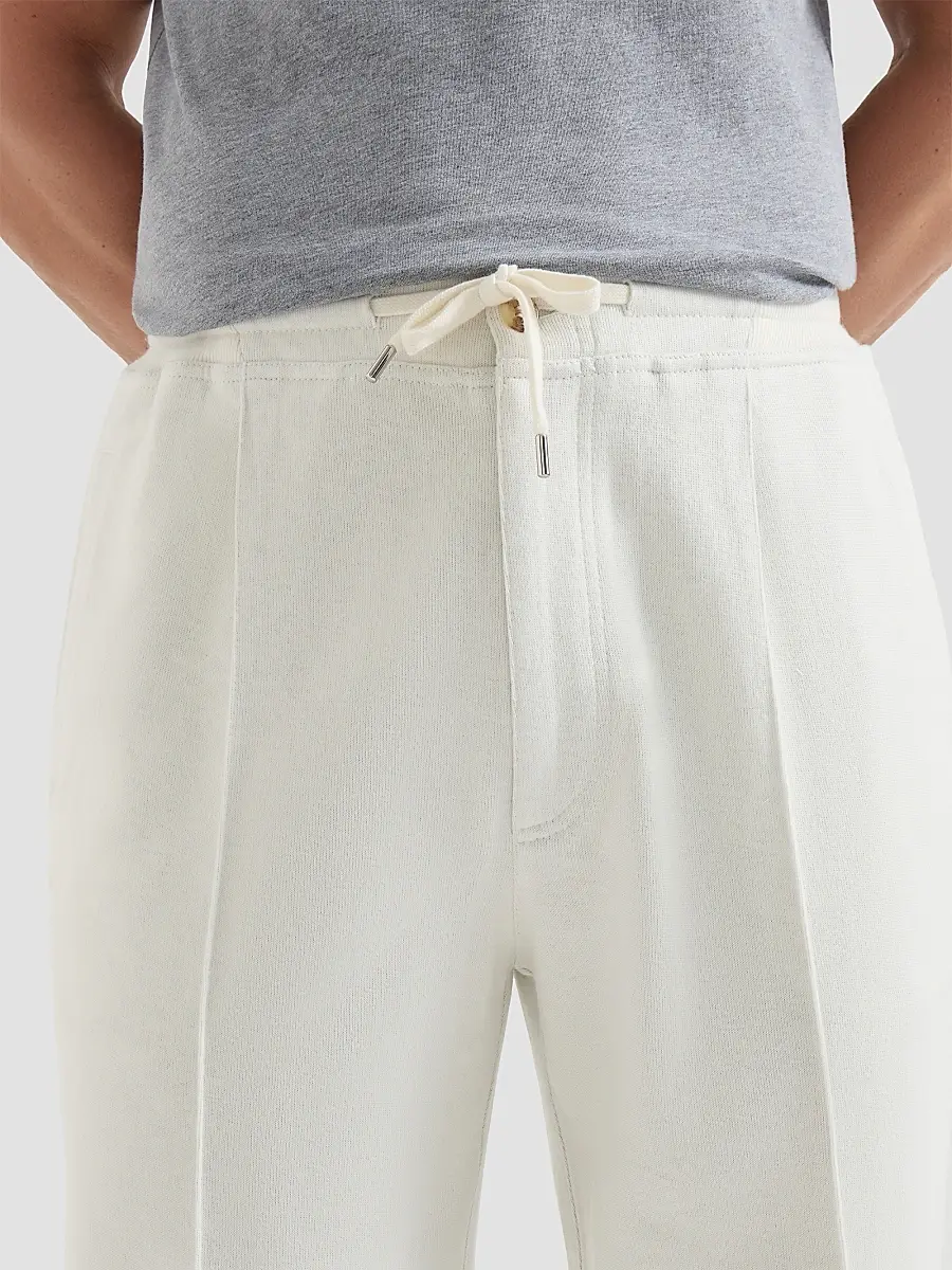 Brunello Cucinelli Men's Cashmere and Cotton French Terry Double Cloth Trousers | Thumbnail 2 Brunello Cucinelli Men's Cashmere and Cotton French Terry Double Cloth Trousers | Thumbnail 2