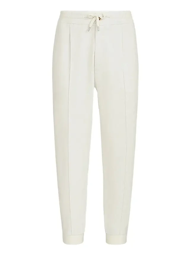 Brunello Cucinelli Men's Cashmere and Cotton French Terry Double Cloth Trousers