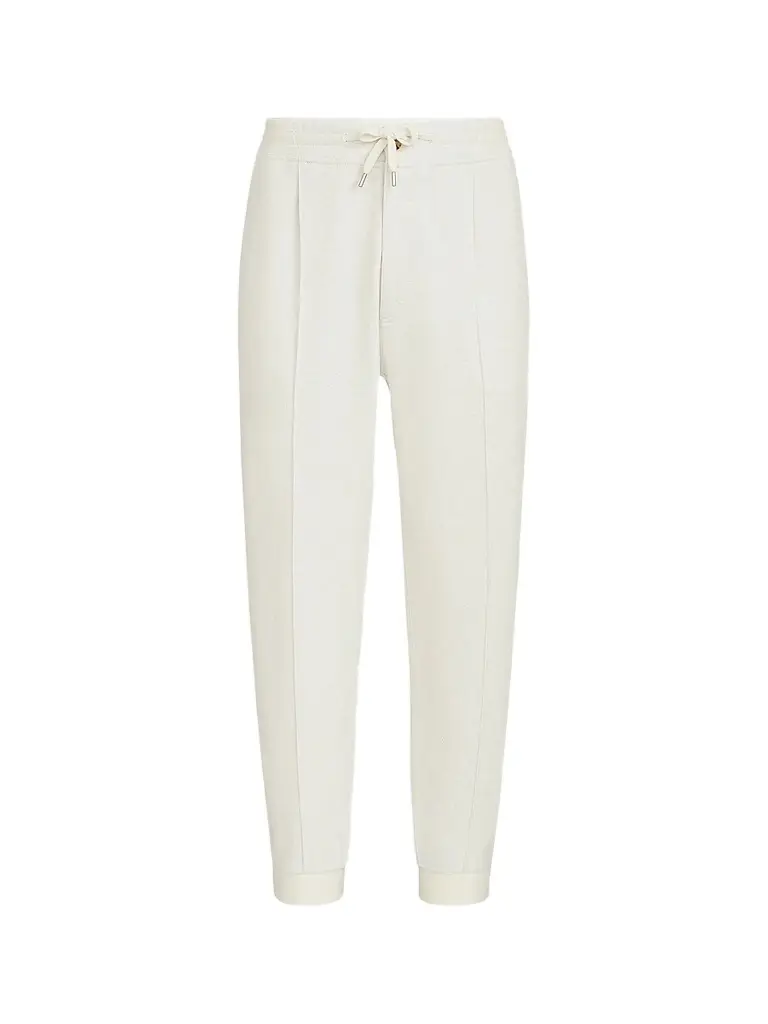 Brunello Cucinelli Men's Cashmere and Cotton French Terry Double Cloth Trousers - Off White - Size XXXXL | Image 1 Brunello Cucinelli Men's Cashmere and Cotton French Terry Double Cloth Trousers - Off White - Size XXXXL | Image 1