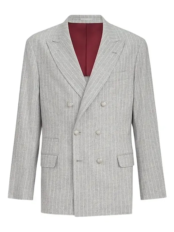 Men's Flannel One and A Half Breasted Deconstructed Blazer