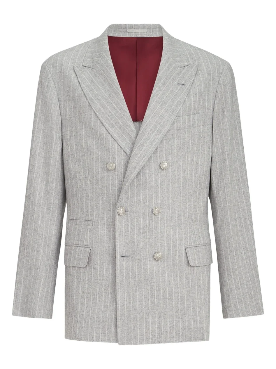Men's Flannel One and A Half Breasted Deconstructed Blazer Men's Flannel One and A Half Breasted Deconstructed Blazer