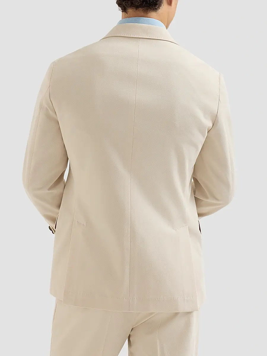 Brunello Cucinelli Men's Cotton and Virgin Wool Gabardine Deconstructed Blazer | Thumbnail 3 Brunello Cucinelli Men's Cotton and Virgin Wool Gabardine Deconstructed Blazer | Thumbnail 3