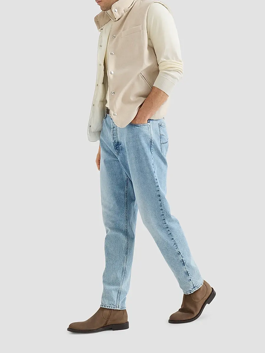 Brunello Cucinelli Men's Sea Island Cotton and Cashmere Lightweight Sweater | Thumbnail 2 Brunello Cucinelli Men's Sea Island Cotton and Cashmere Lightweight Sweater | Thumbnail 2