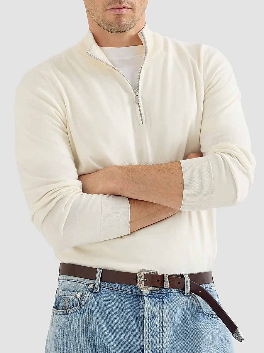 Brunello Cucinelli Men's Sea Island Cotton and Cashmere Lightweight Sweater | Thumbnail 6 Brunello Cucinelli Men's Sea Island Cotton and Cashmere Lightweight Sweater | Thumbnail 6