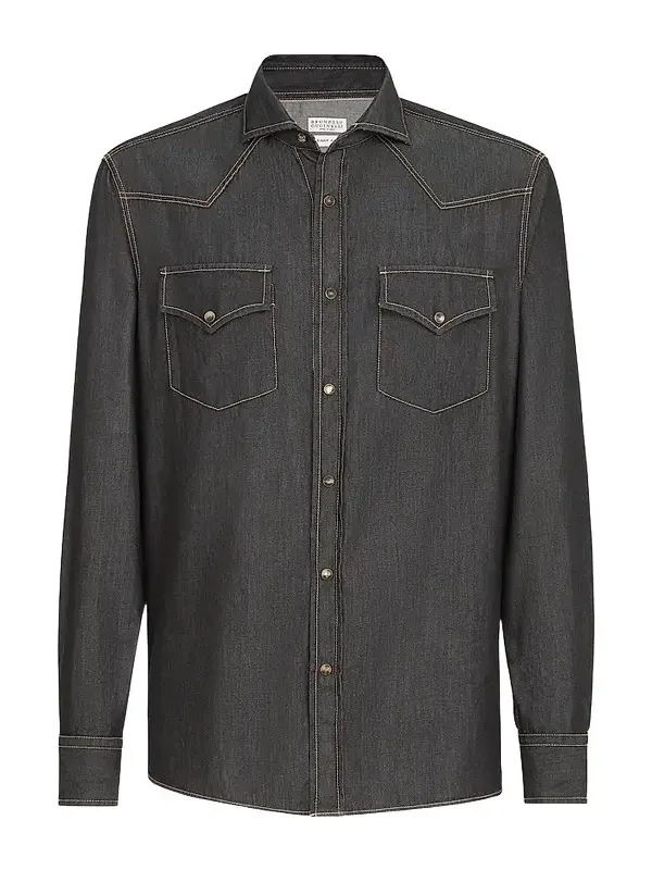 Men's Lightweight Denim Western Shirt