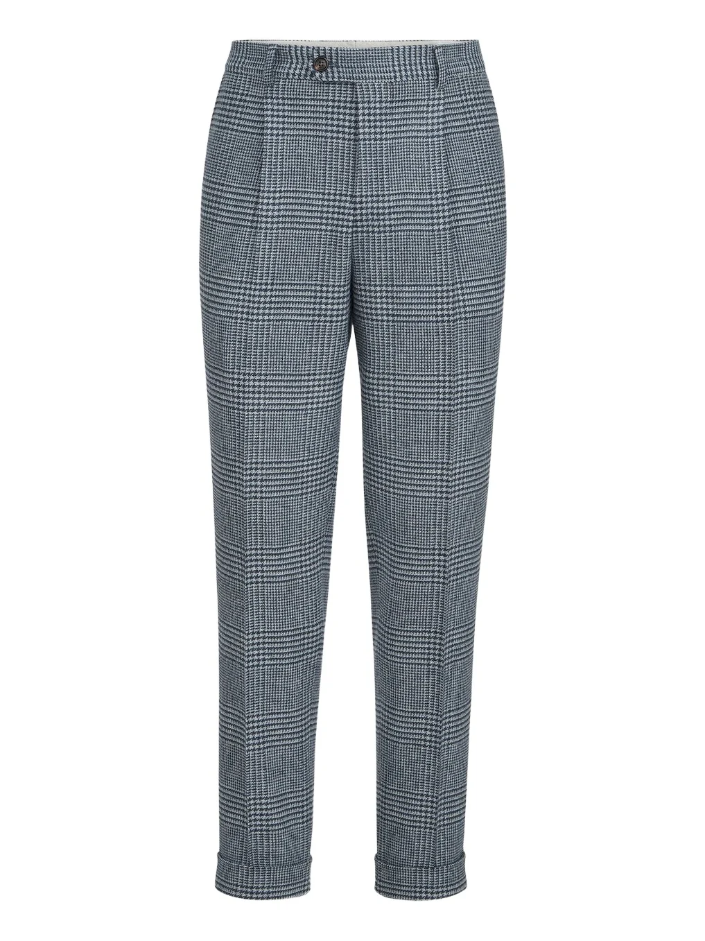 Men's Comfort Wool and Cashmere Prince of Wales Flannel Trousers Men's Comfort Wool and Cashmere Prince of Wales Flannel Trousers