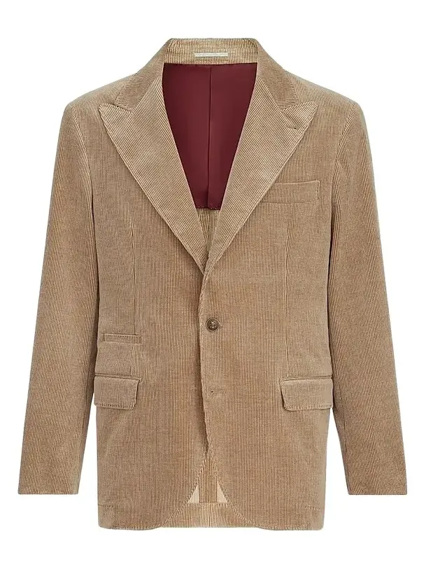 Men's Comfort Cotton and Cashmere Corduroy Deconstructed Blazer