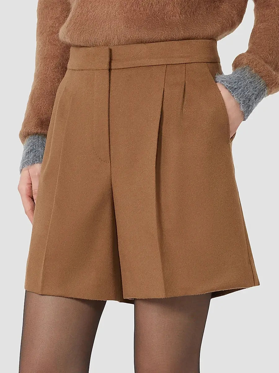 Max Mara Women's Wool Broadcloth Shorts | Thumbnail 2