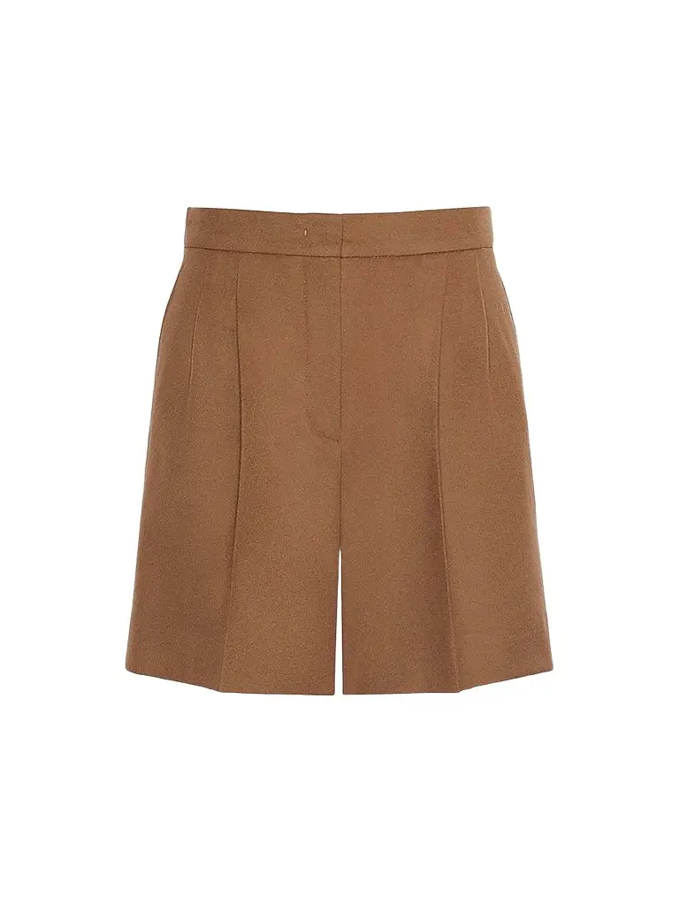 Max Mara Women's Wool Broadcloth Shorts - Tobacco | Image 1 Max Mara Women's Wool Broadcloth Shorts - Tobacco | Image 1