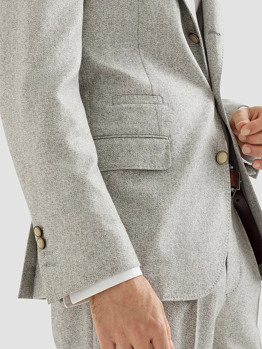 Brunello Cucinelli Men's Silk and Cashmere Cavalry Tweed Deconstructed Blazer | Thumbnail 5