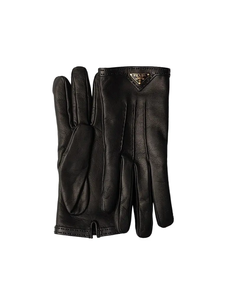 Prada Women's Leather Gloves - Black | Image 1 Prada Women's Leather Gloves - Black | Image 1