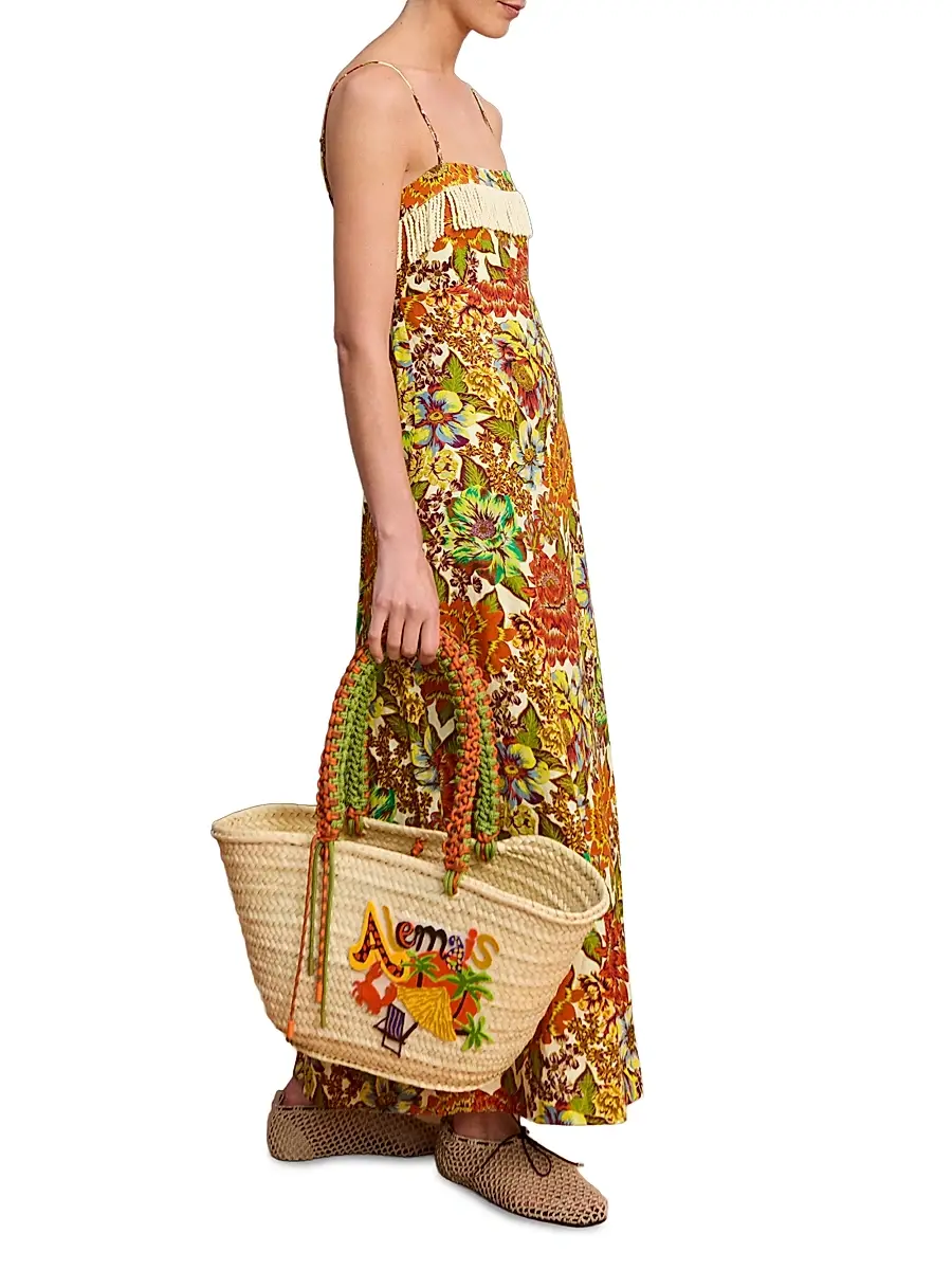 ALÉMAIS Women's Lana Floral Linen Maxi Dress | Thumbnail 3 ALÉMAIS Women's Lana Floral Linen Maxi Dress | Thumbnail 3