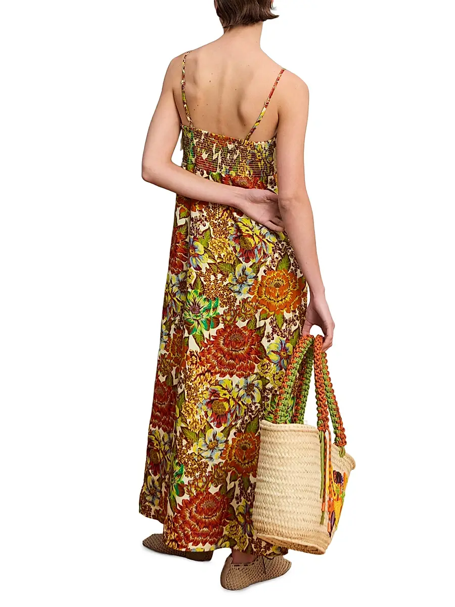 ALÉMAIS Women's Lana Floral Linen Maxi Dress | Thumbnail 4 ALÉMAIS Women's Lana Floral Linen Maxi Dress | Thumbnail 4