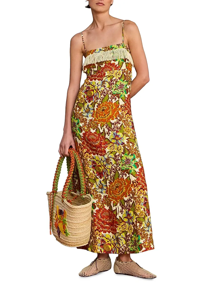 ALÉMAIS Women's Lana Floral Linen Maxi Dress | Thumbnail 5 ALÉMAIS Women's Lana Floral Linen Maxi Dress | Thumbnail 5