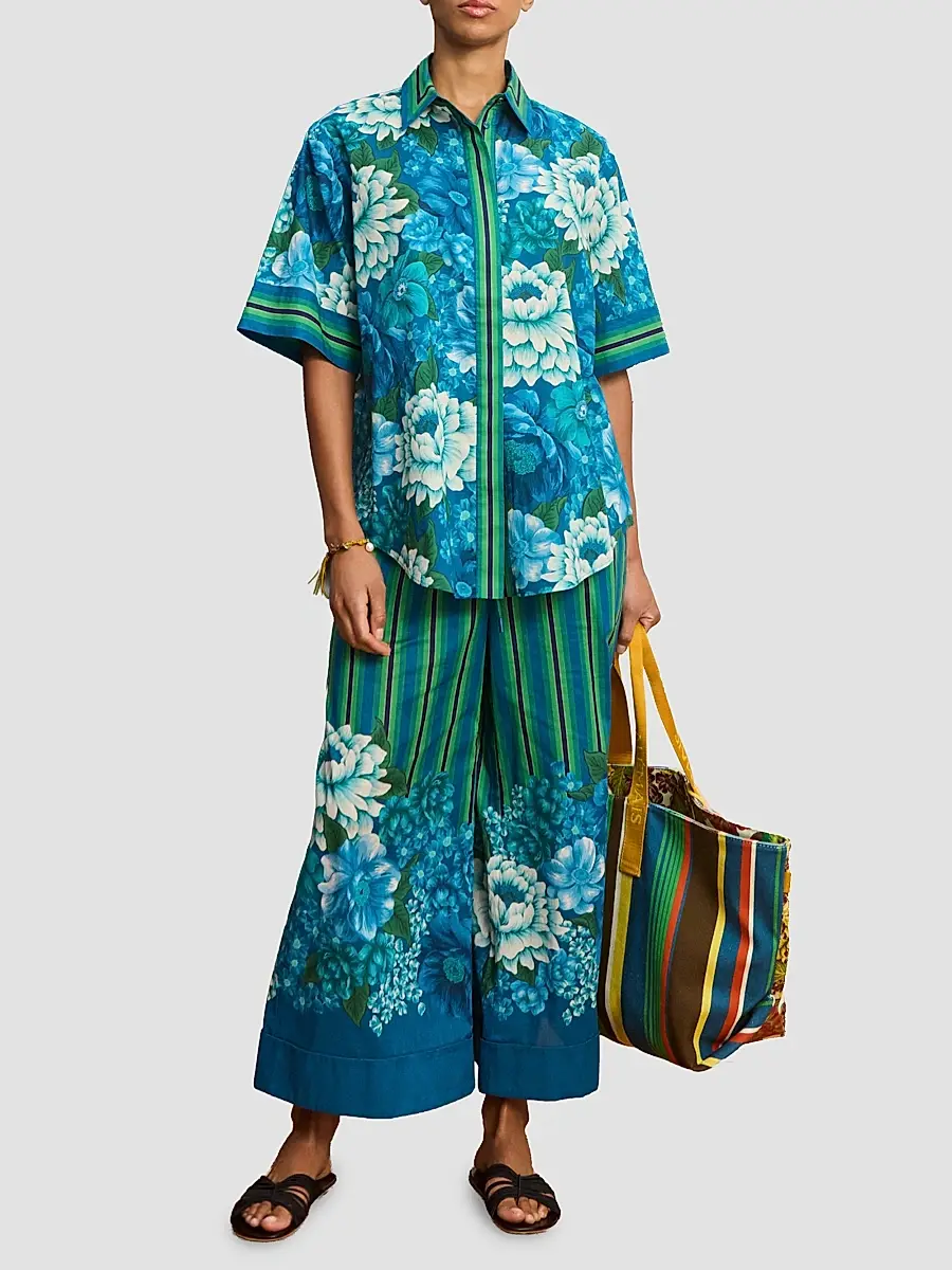 ALÉMAIS Women's Margo Floral Cotton Voile Shirt | Thumbnail 2 ALÉMAIS Women's Margo Floral Cotton Voile Shirt | Thumbnail 2