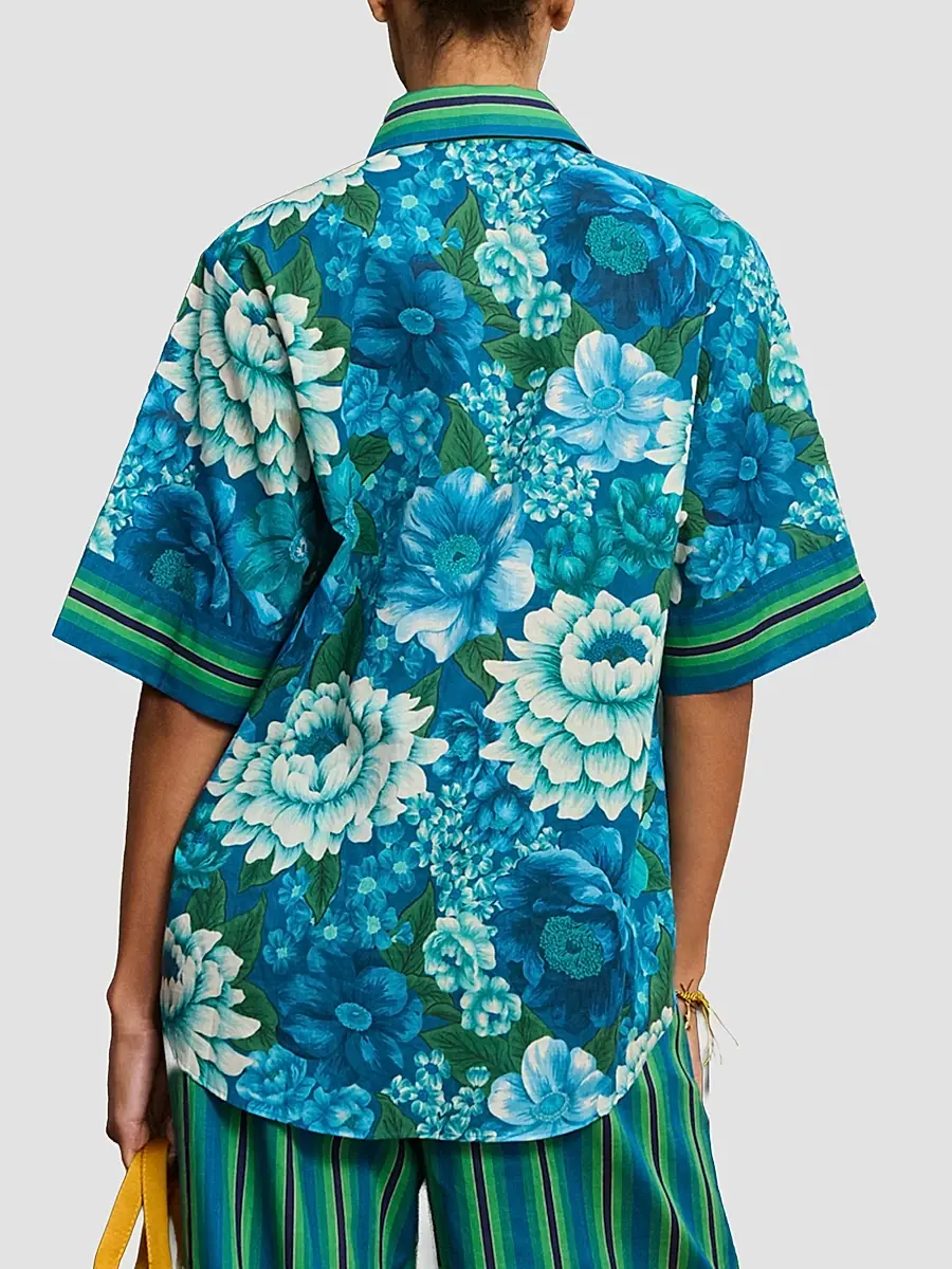 ALÉMAIS Women's Margo Floral Cotton Voile Shirt | Thumbnail 4 ALÉMAIS Women's Margo Floral Cotton Voile Shirt | Thumbnail 4