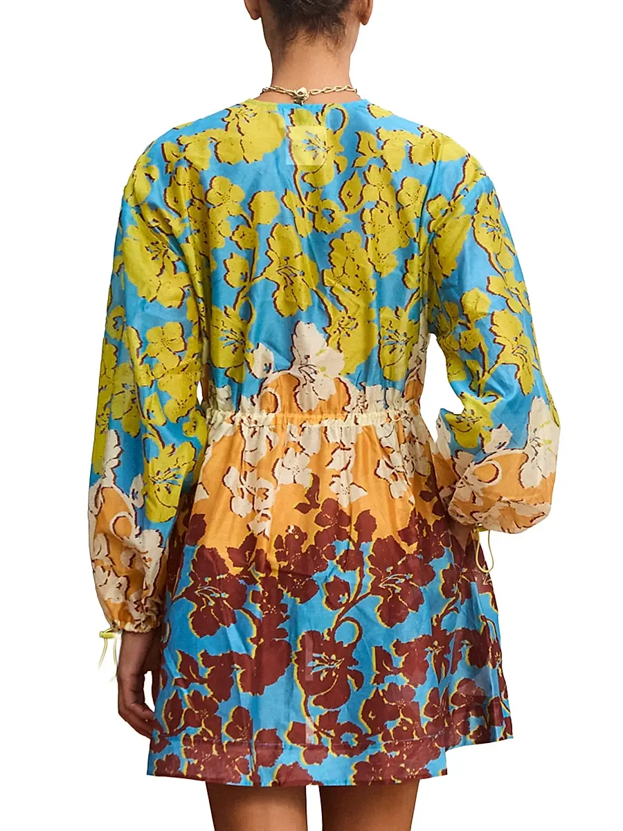 ALÉMAIS Women's Splice Cotton-Silk Mini Dress | Thumbnail 4
