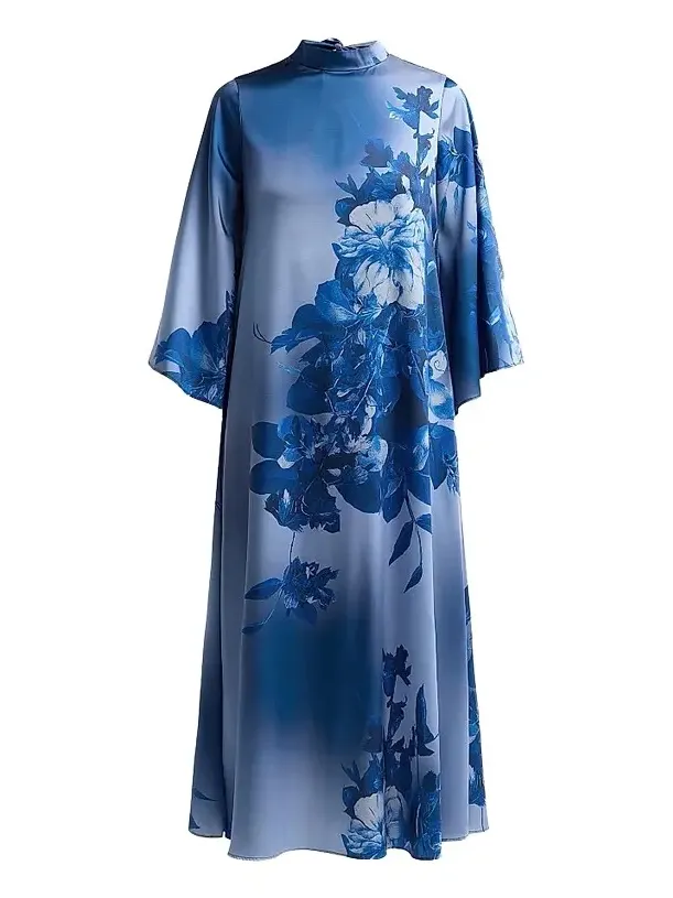 Women's Floral Twill Midi Dress