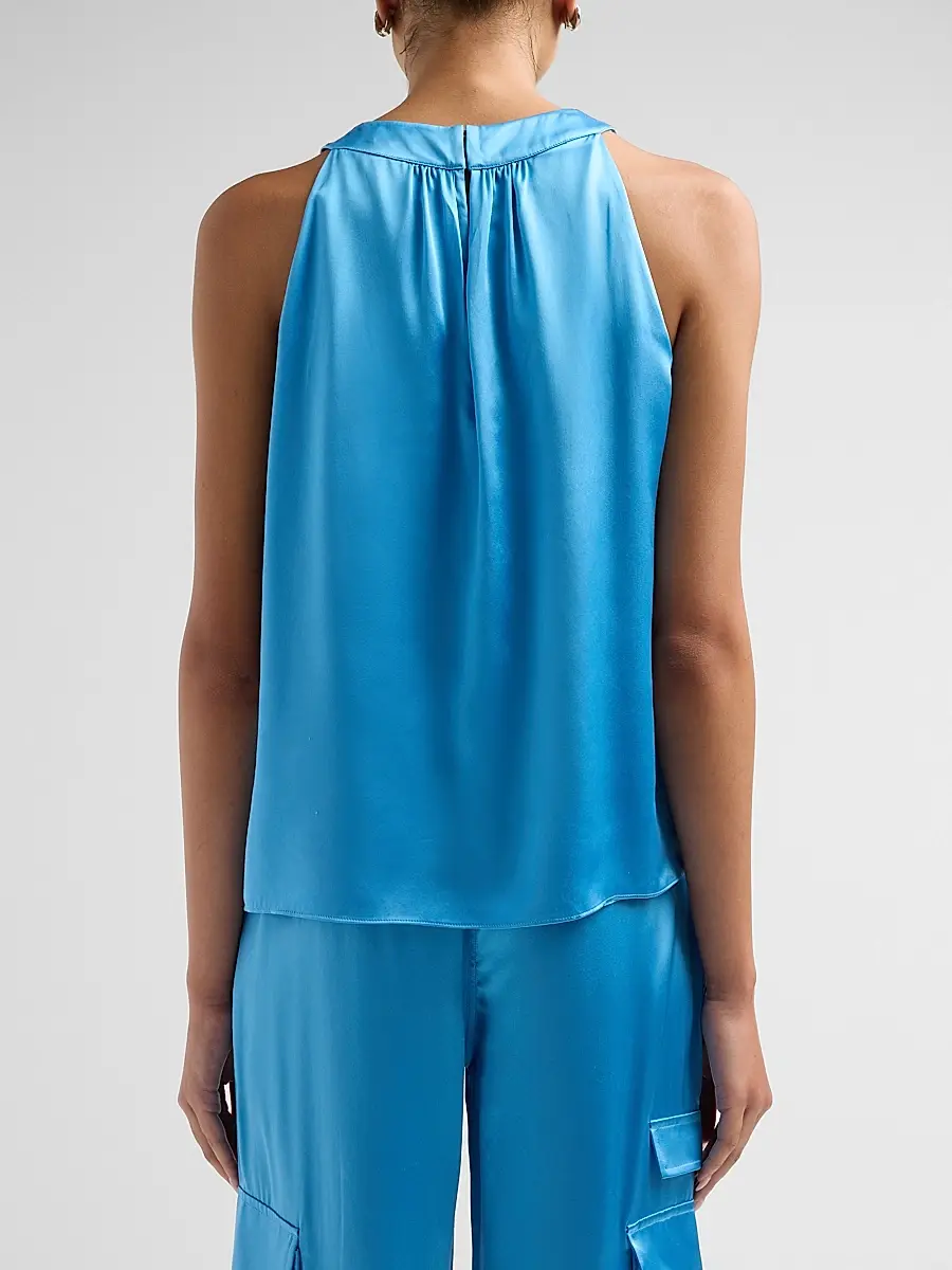 Ramy Brook Women's Danielle Draped Satin Blouse | Thumbnail 3 Ramy Brook Women's Danielle Draped Satin Blouse | Thumbnail 3