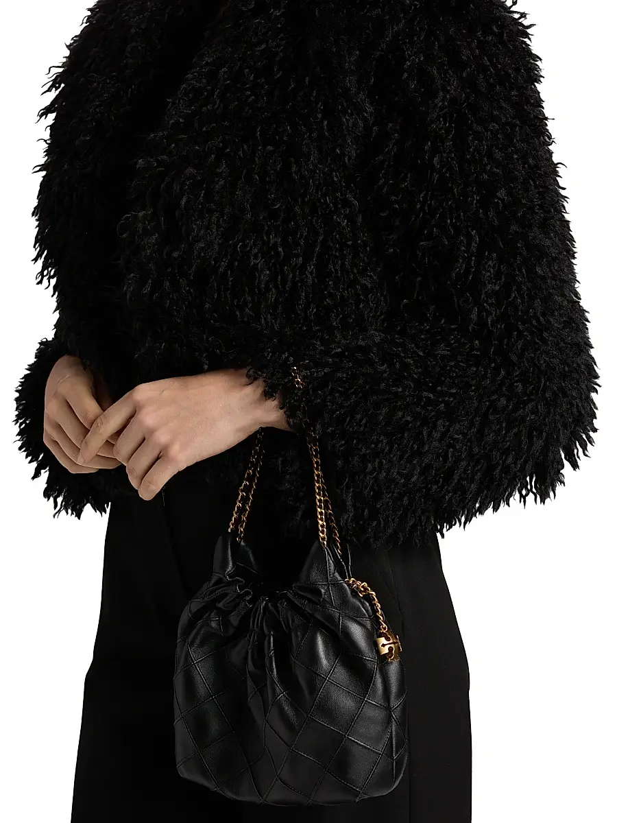L'Agence Women's Aura Faux-Fur Cropped Coat | Thumbnail 6 L'Agence Women's Aura Faux-Fur Cropped Coat | Thumbnail 6