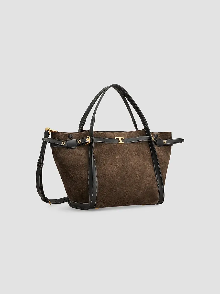 Tod's Women's Suede Small Shopping Bag | Thumbnail 4 Tod's Women's Suede Small Shopping Bag | Thumbnail 4