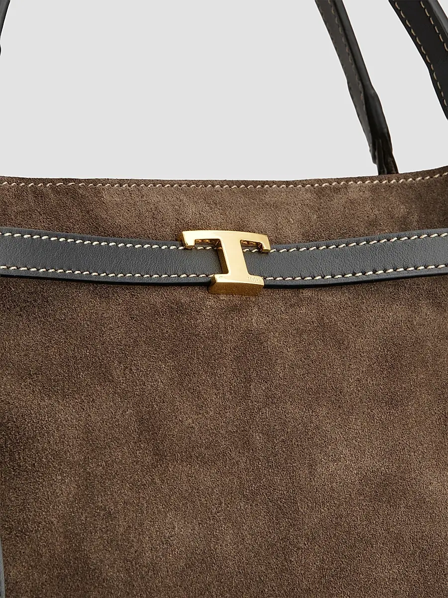 Tod's Women's Suede Small Shopping Bag | Thumbnail 8 Tod's Women's Suede Small Shopping Bag | Thumbnail 8