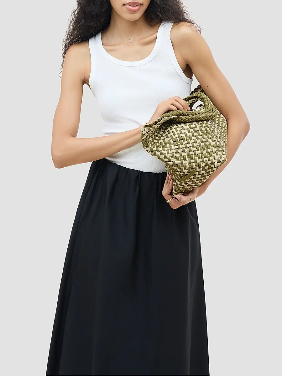 Naghedi Women's St. Barths Medium Double Weave Tote Bag | Thumbnail 3 Naghedi Women's St. Barths Medium Double Weave Tote Bag | Thumbnail 3