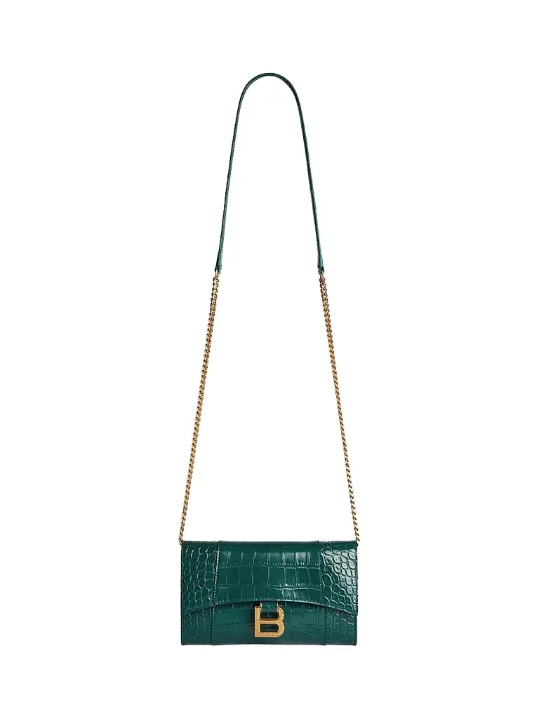 Balenciaga Women's Hourglass Wallet on Chain | Image 1 Balenciaga Women's Hourglass Wallet on Chain | Image 1