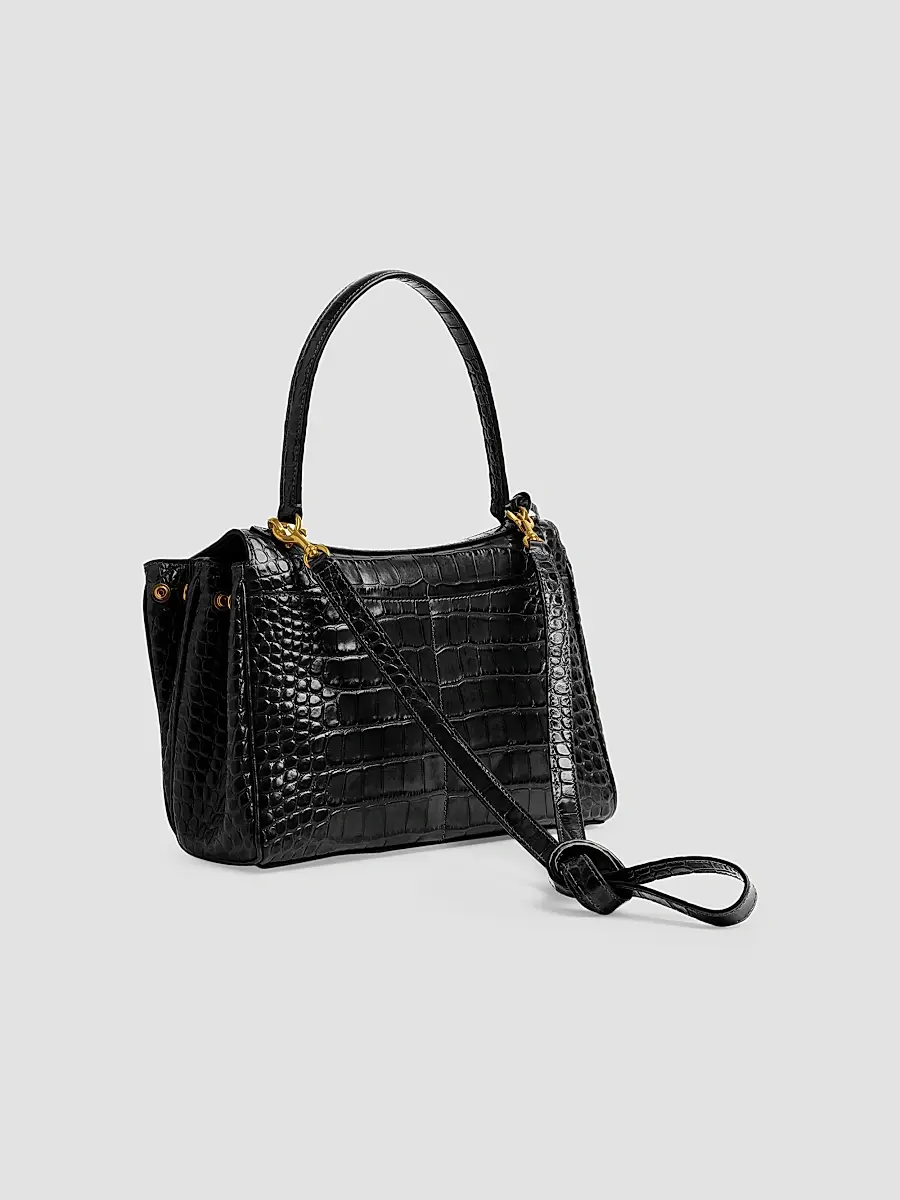 Balenciaga Women's Rodeo Small Crocodile Embossed Shoulder Bag | Thumbnail 3 Balenciaga Women's Rodeo Small Crocodile Embossed Shoulder Bag | Thumbnail 3