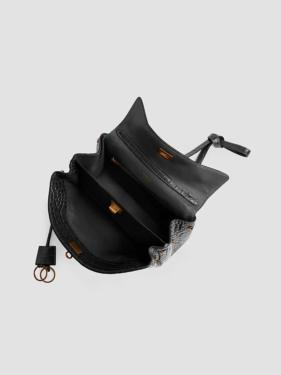 Balenciaga Women's Rodeo Small Crocodile Embossed Shoulder Bag | Thumbnail 4 Balenciaga Women's Rodeo Small Crocodile Embossed Shoulder Bag | Thumbnail 4