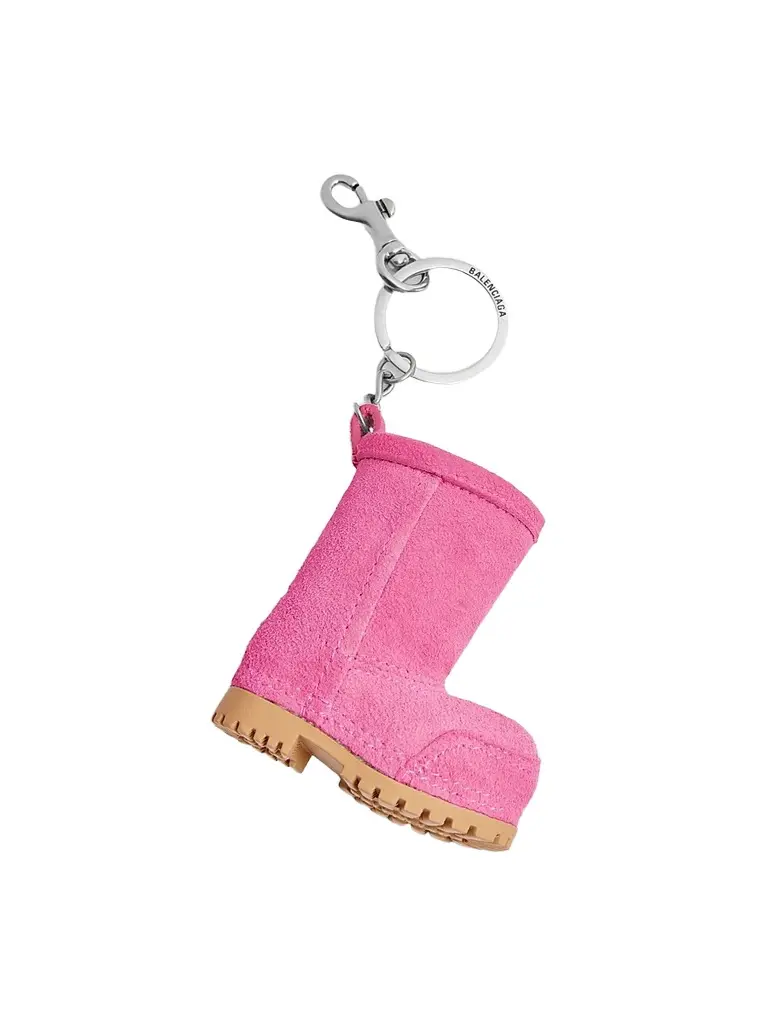 Balenciaga Women's Mini Alaska Boot Charm-Keychain - Pink | Image 1 Balenciaga Women's Mini Alaska Boot Charm-Keychain - Pink | Image 1
