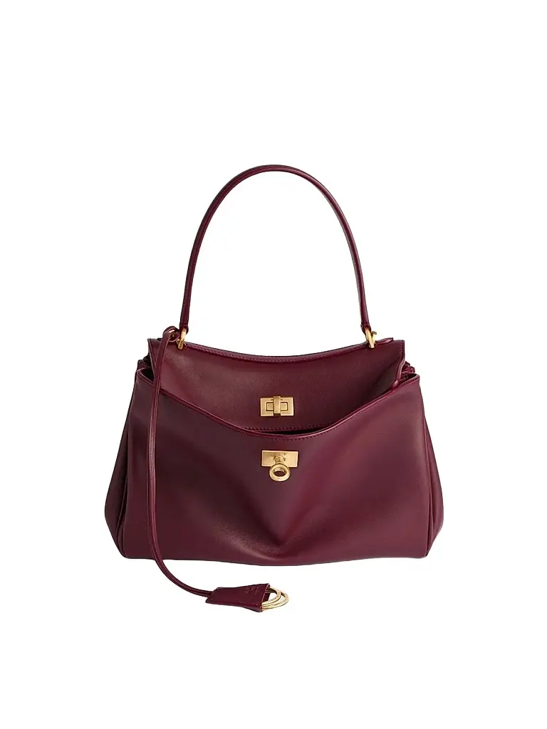 Balenciaga Women's Rodeo Small Top Handle Bag - Dark Burgundy | Image 1 Balenciaga Women's Rodeo Small Top Handle Bag - Dark Burgundy | Image 1
